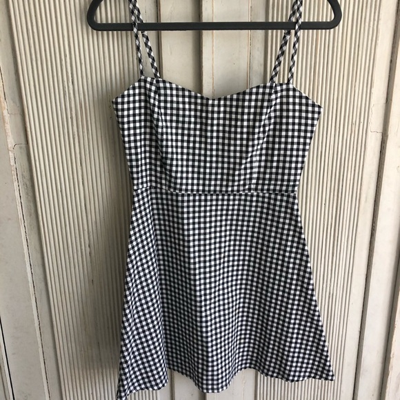 By the way Plaid mini flared dress - Picture 2 of 3